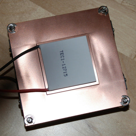 Solid Copper Turbo Fan Radiator cpu heatsink cooler for Peltier, LED up to 200W