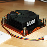 Solid Copper Turbo Fan Radiator cpu heatsink cooler for Peltier, LED up to 200W