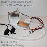 Aluminum water block; 40mm, 80mm, 240mm