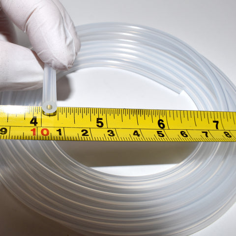 3/32" I.D. x 7/32" O.D. Pure Silicone Tubing by the foot
