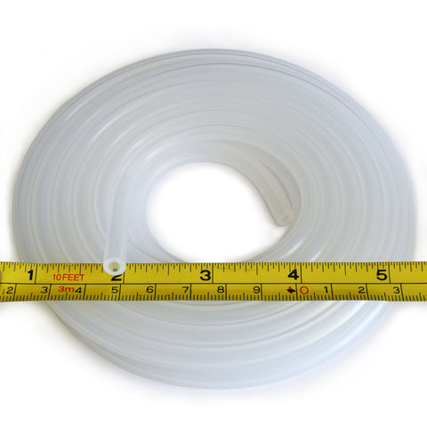 1/4" ID Food Grade Silicone Tubing - 20 Feet High Temp Flexible Hose